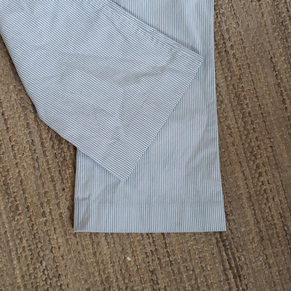 Theory blue white striped cropped pants (0) - Picture 5 of 16